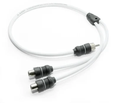 JL Audio - XMD-WHTAICY-1M2F Marine Y-Adaptor, 1 Male Plug, 2 Female Jacks