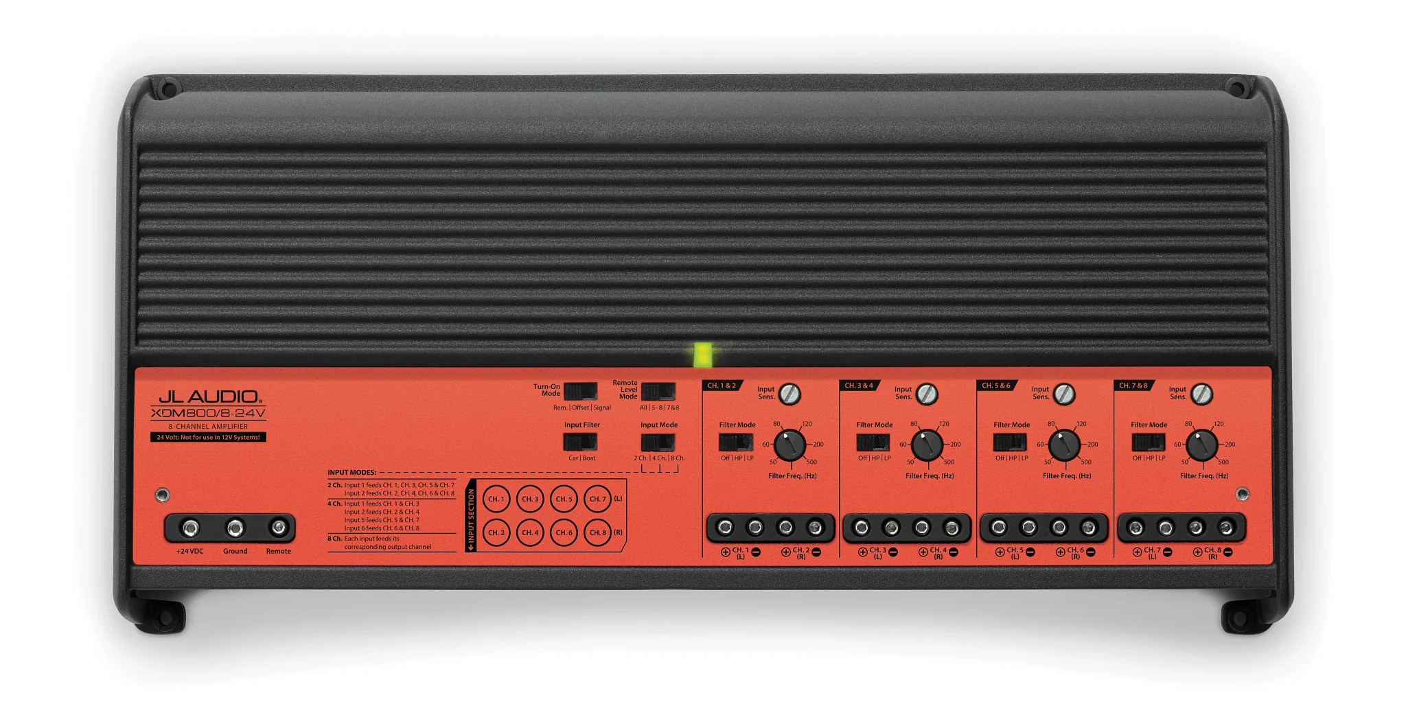 JL Audio - XDM800/8-24V 8 Ch. Class D Full-Range Car/Marine Amplifier, 800 W, For 24V Systems - Image 2