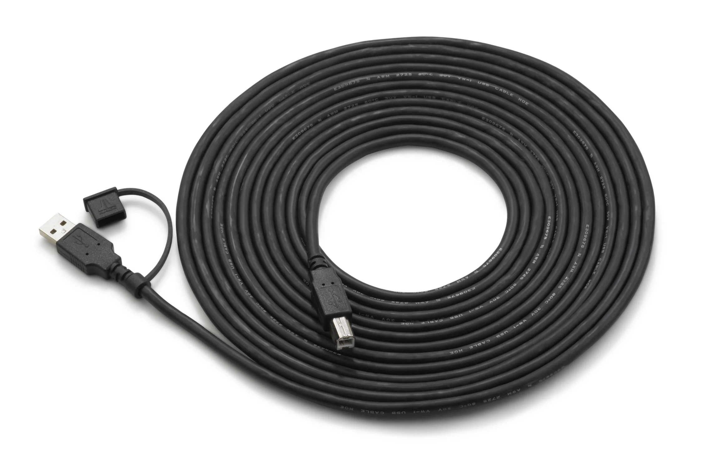 JL Audio - XD-USB-A/B-18 Heavy-Duty USB 2.0 Cable with one USB Type A and one USB Type B connector - 18 ft. (5.5 m)