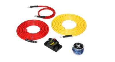 JL Audio - XMD-PCS50A-1-L10 Premium 6 AWG 12V Power Marine Connection Kit, Single Amplifier, Within 10 ft of Battery