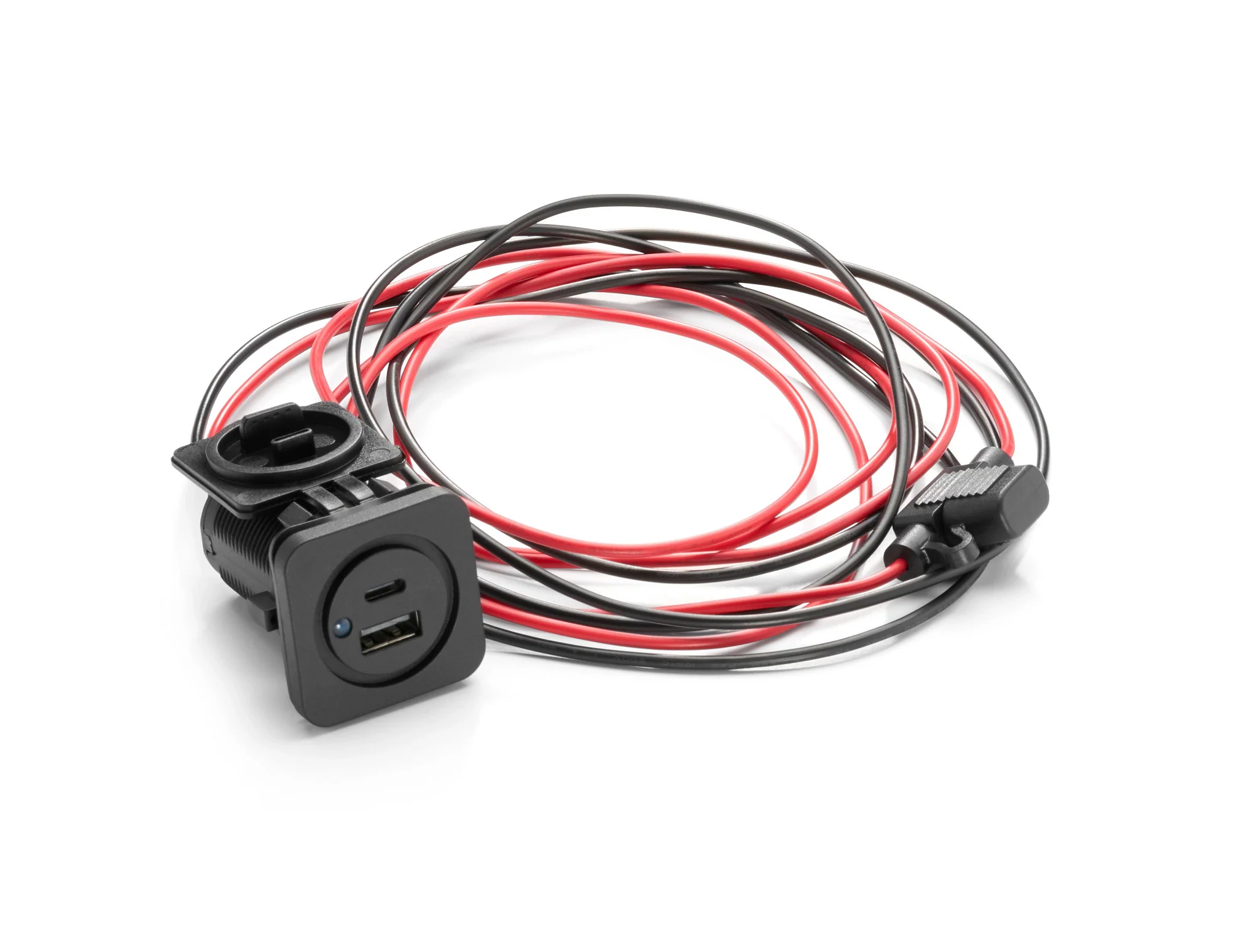 JL Audio - XMD-USBCA/CHG2X-PNL USB-C and USB-A Charging Jack for Panel-Mounting - Image 2