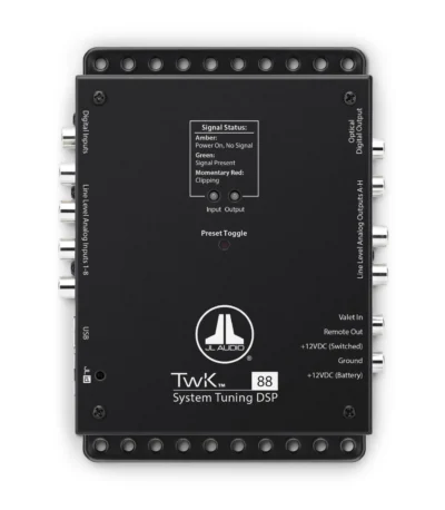 JL Audio - TwK-88 System Tuning DSP controlled by TüN software, 8-ch. Analog & Digital Inputs / 8-ch. Analog Outputs