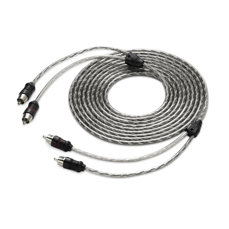 JL Audio - XD-CLRAIC2-12 2-Channel RCA Cable 12 ft. (3.7 m) Two-Channel Twisted-Pair Audio RCA Interconnect Cable w/ Molded Connectors