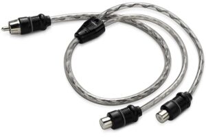 JL Audio - XD-CLRAICY-1M2F Twisted-Pair Audio Y-Adapter Cable w/ Molded Connectors - 1 male plug / 2 female jacks