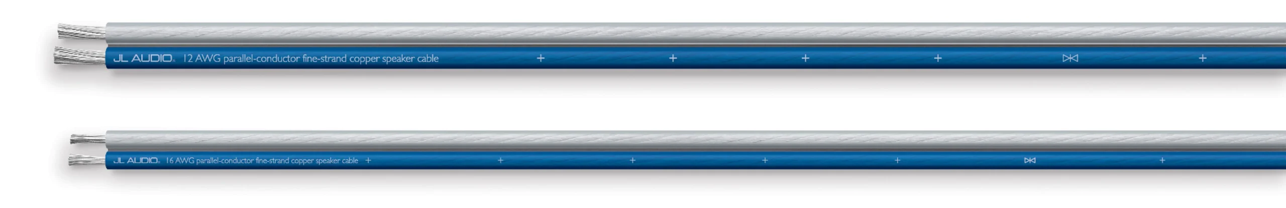 JL Audio - XC-BCSC16-500 500 ft (152.4 m) Spool of Blue/Clear 16 AWG, Parallel Conductor Speaker Cable