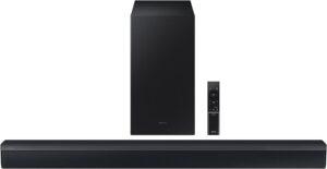 SAMSUNG - HW-C450 2.1ch Soundbar w/DTS Virtual X, Subwoofer Included, Bass Boost, Adaptive Sound Lite, Game Mode, Bluetooth, Wireless Surround Sound Compatible