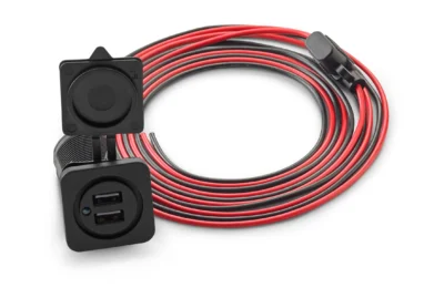 JL Audio - XMD-USBCHG/2X-PNL Dual USB Charging Jack for Panel-Mounting